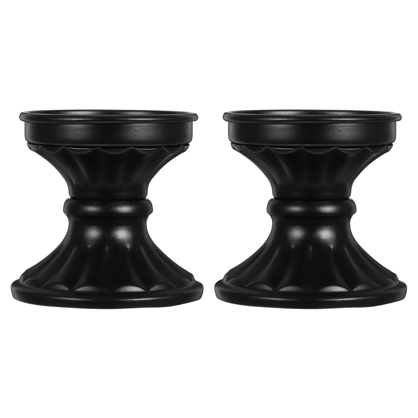 

2 Pcs Retro Columnar Candlestick Holder for Party Centerpieces Tables Holders Pillar Christmas Iron Metal Stand