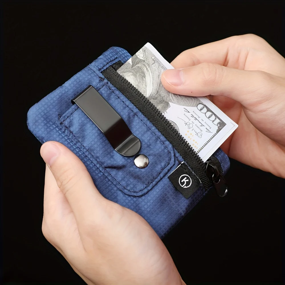 RFID Hidden Clip Stash Money Belt Travel Pouch + Credit Card/Id Holder for Women & Men