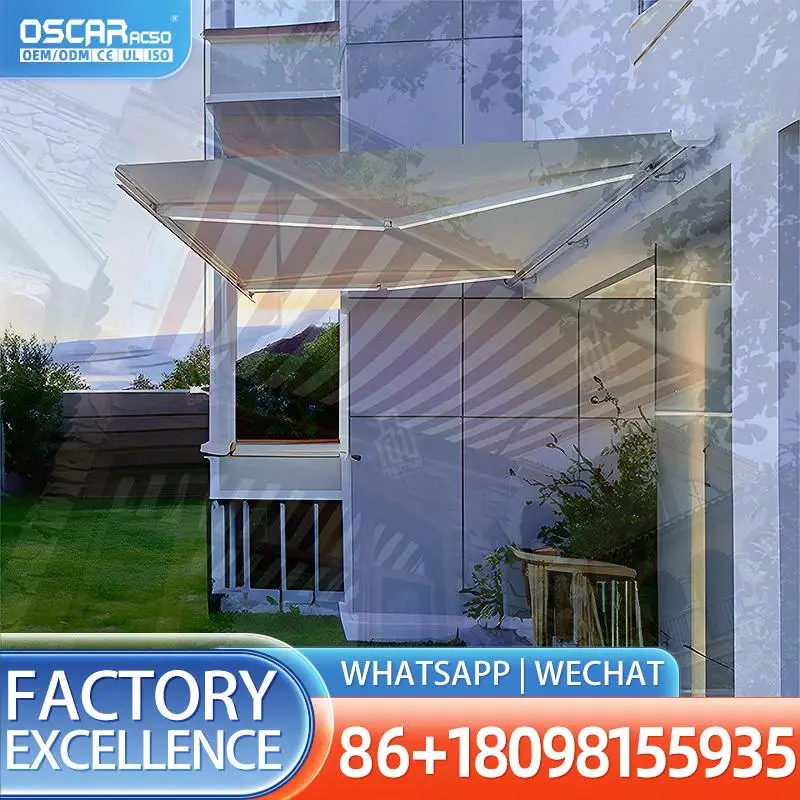 

Непромокаемая ткань, уличный солнцезащитный навес для балкона, террасы, европейского использования на открытом воздухе, современный легкий выдвижной тент