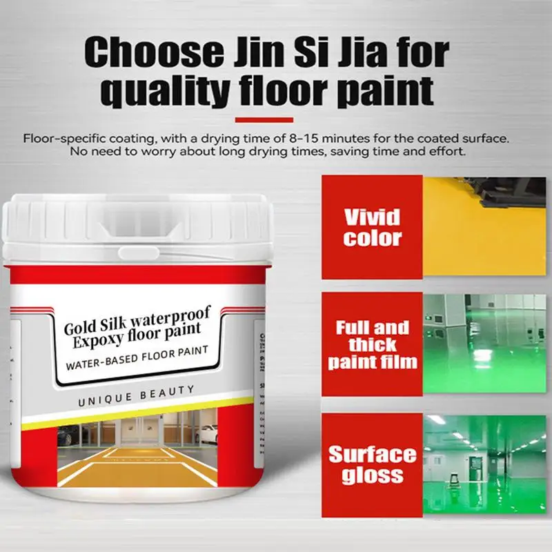 500G Garage Floor Paint Reflective Quick Dry Anti Slip Water-Based Floor Paint Wear Resistant Waterproof Epoxy Paint