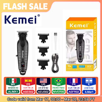 Kemei KM-2293 Salon Level Powder Metallurgical Blade Electric Scissors Hair Clipper 1200 mAh Lithium Battery Hair Trimmers