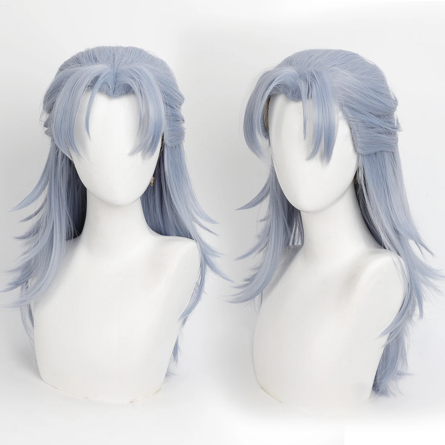 

Cospaly Wigs 65cm Blue-Gray Role-Playing Game Wig Wuthering Waves Straight widow's peak Synthetic Wig with Bangs Realistic Scalp