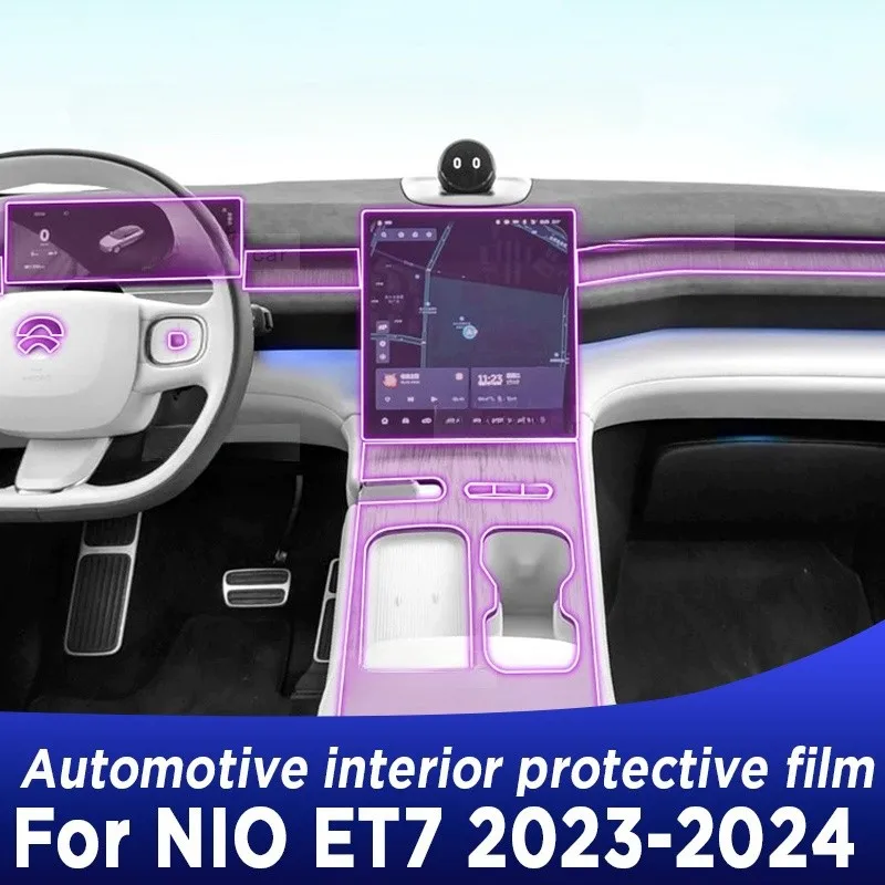 

For NIO ET7 2023 2024 Gearbox Panel Dashboard Navigation Automotive Interior Protective Film TPU Anti-Scratch Accessories