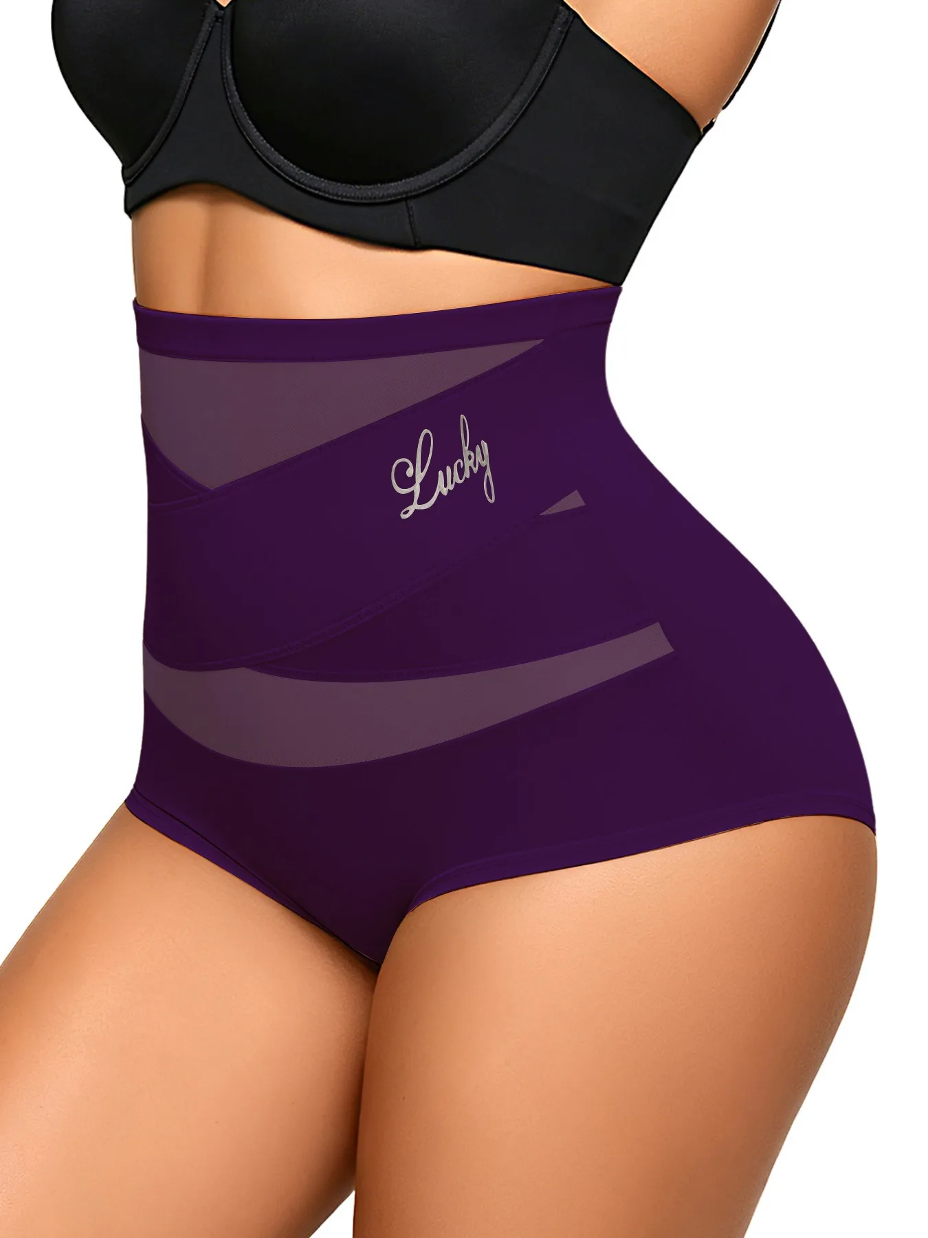 1pcs High Waist Mesh Tummy Control Shapewear, Butt Lifting Shaping Underwear for Women image 6