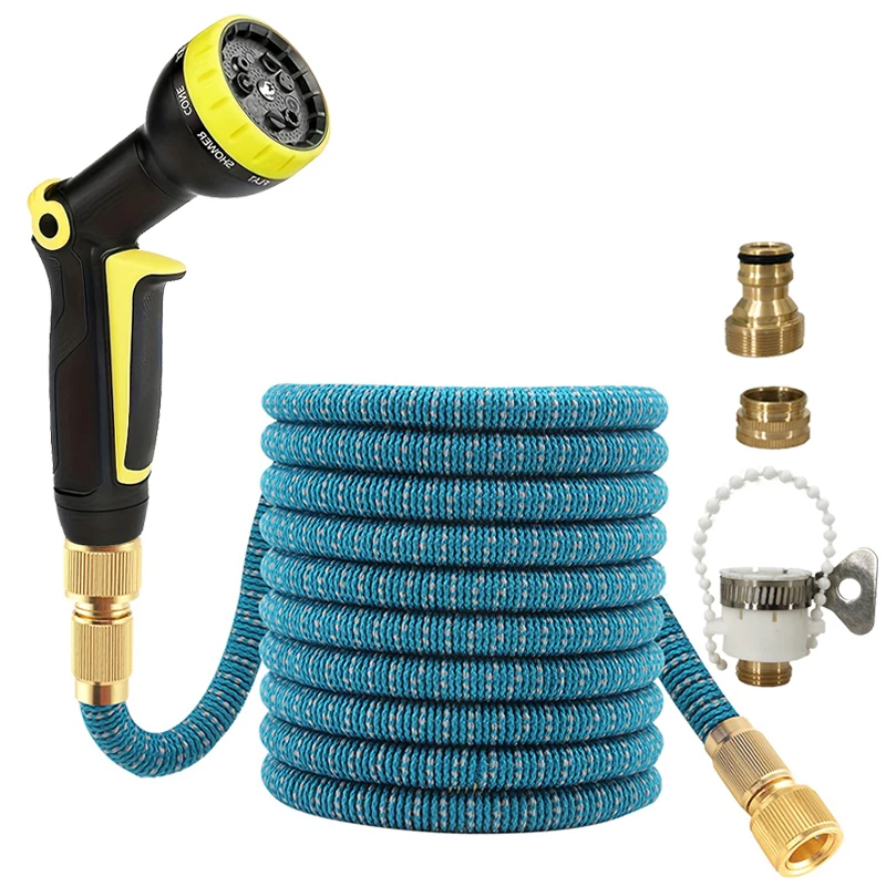 Telescopic Expandable Water Hose, 9-Function High-Pressure Spray Gun, Suitable For Outdoor Cleaning And Gardening Tools