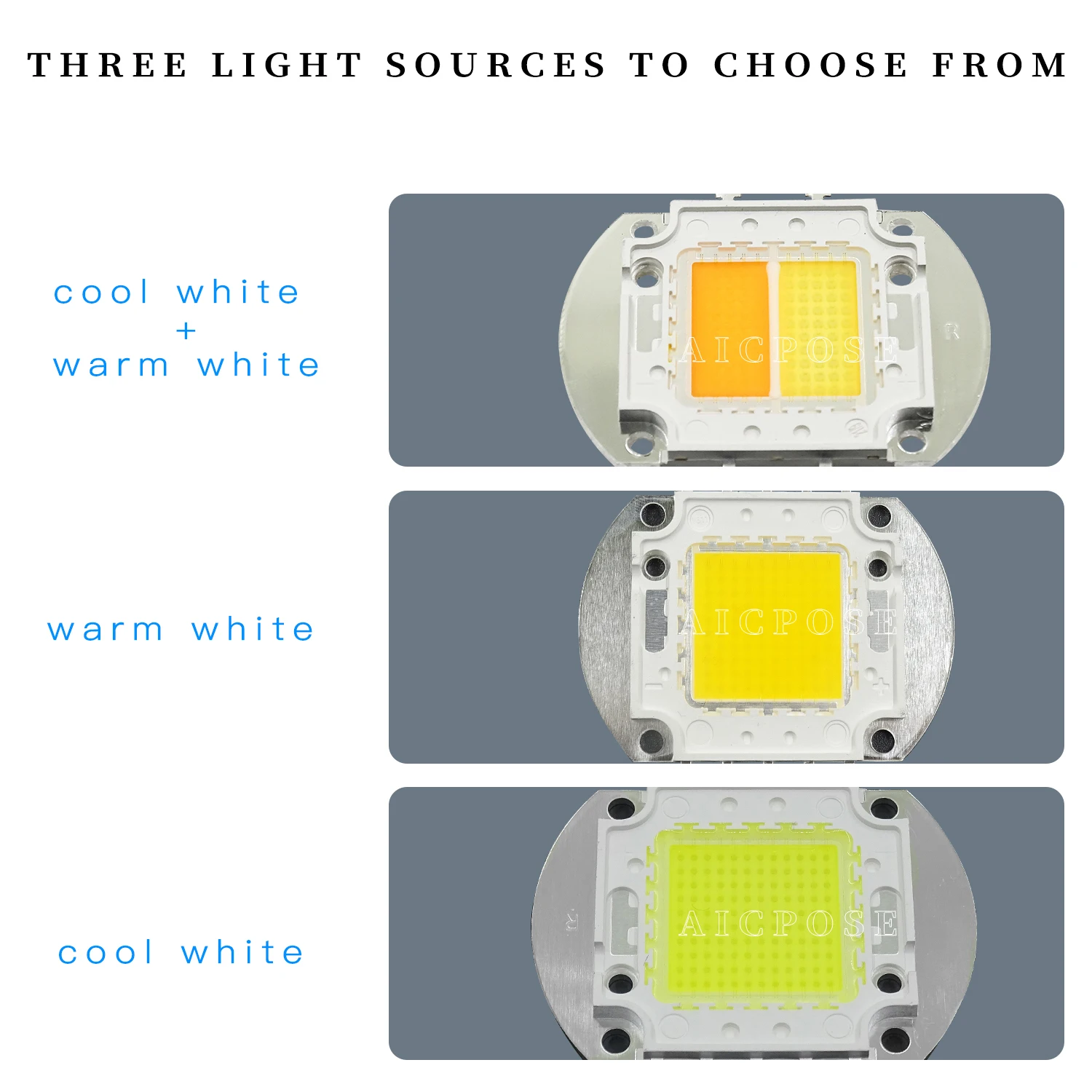 100w led cob contas chip 200w branco quente e frio para 2/4 olhos luz de audiência holofote lâmpada iluminação ponto led cob chips