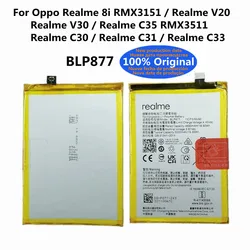 5000mAh Original BLP877 Battery For OPPO Realme 8i RMX3151 C35 RMX3511 C30 C31 C33 V20 V30 Phone Battery Replacement Batteries
