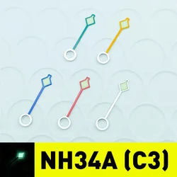 Single NH34A GMT Snowflake Watch Hand Mod for NH34 Movement SKX SSK Mod C3 Lume 24 Hour Hand