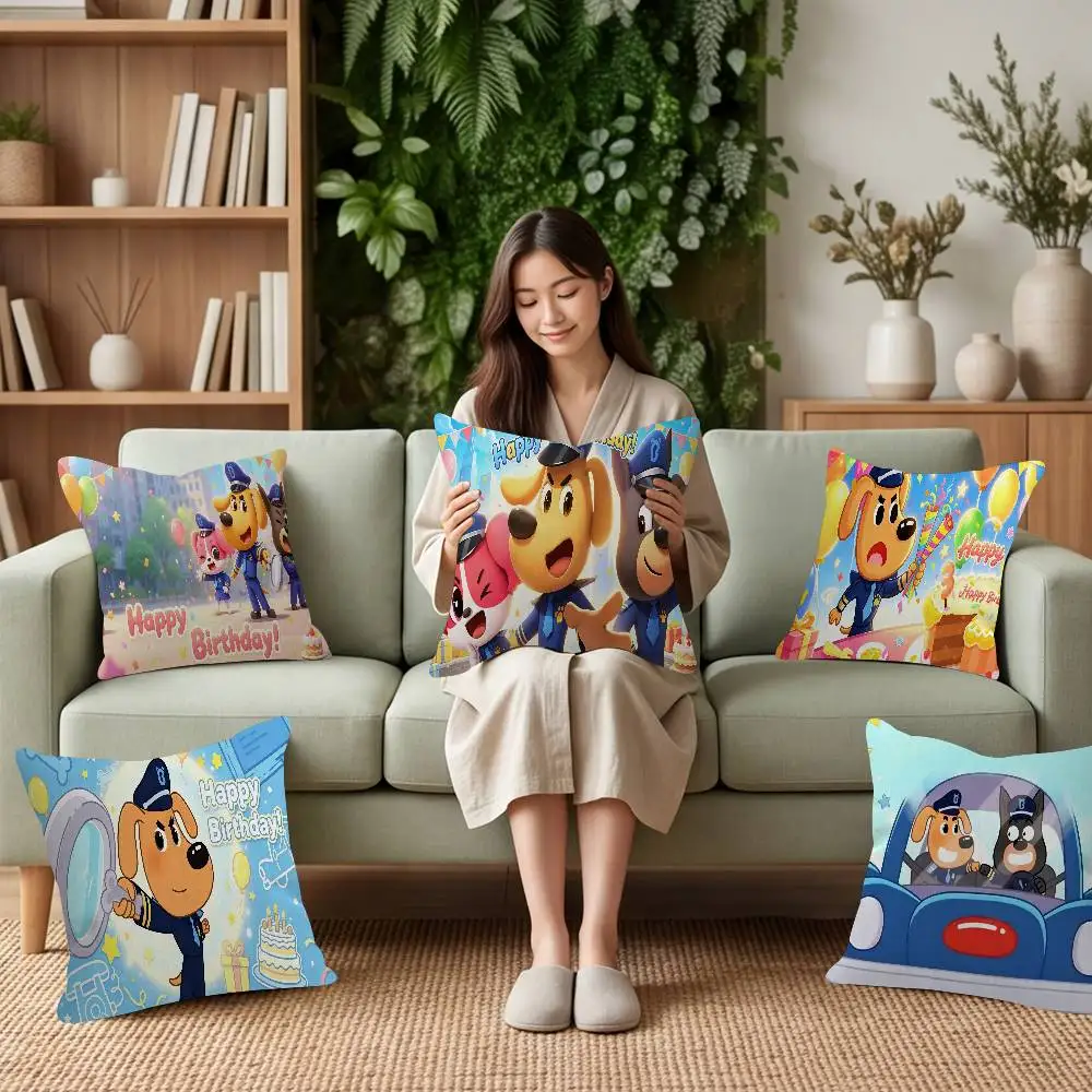 Sheriff Labradored Dog Cushion Cover Decorative Pillow Sofa Home Decor Case Pillow Cases
