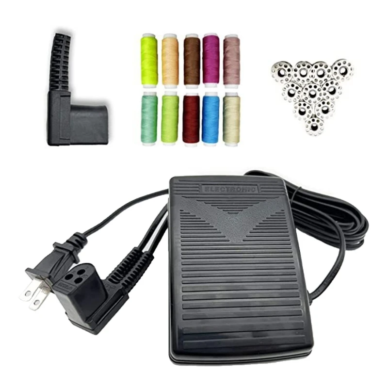 Sewing Machines Power Cord Foot Pedals Adjustable Speed Sewing Thread 10 Bobbins Fit for xl2600 lx3125 1034d lx2500