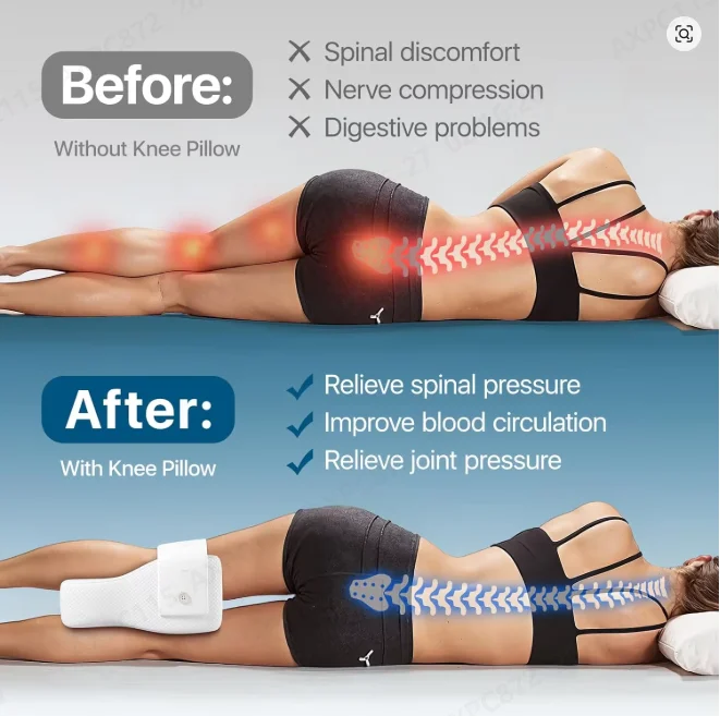 Memory Foam Knee Pillow for Side Sleeping