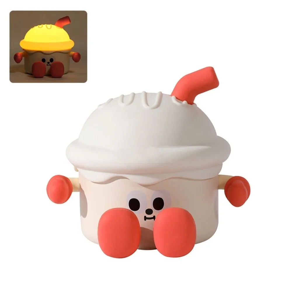

Sleep Aid Light Creative Bedside Lamp Cute Mood Light Sensor Pat Lamp Rechargeable Sleep Ice Cream Lamp For Adults