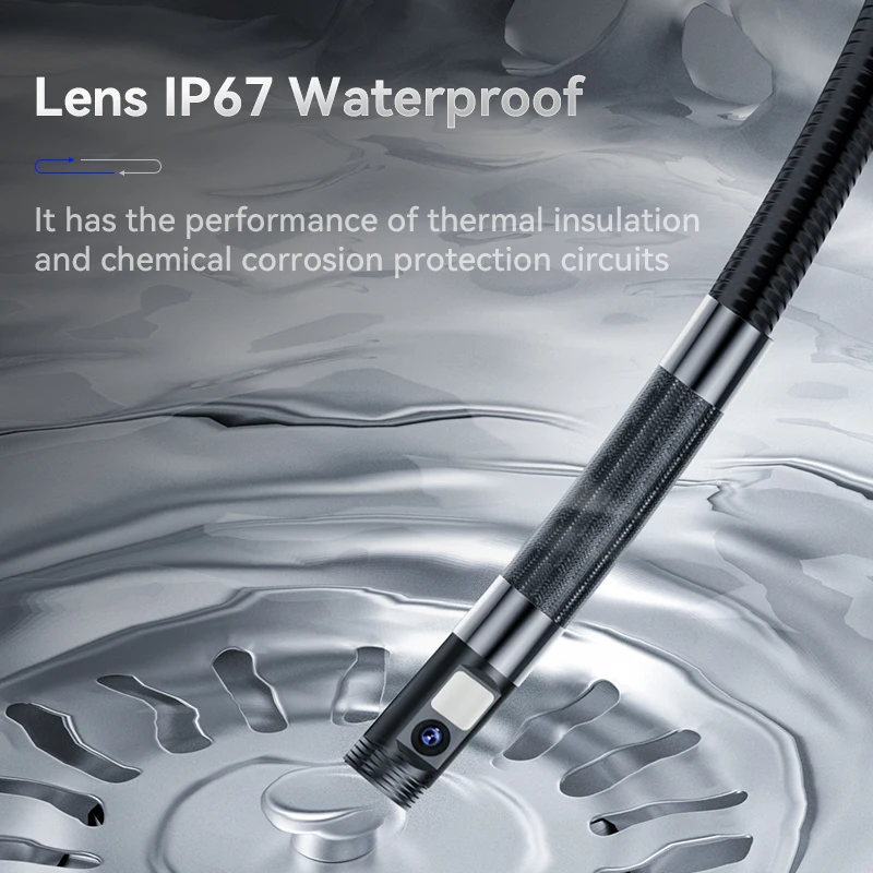 China Made Steering USB Borescope Articulated HD Video 8.5mm Dual Lens 2m Semi Rigid Endoscope Camera 360 Degree Car Inspection