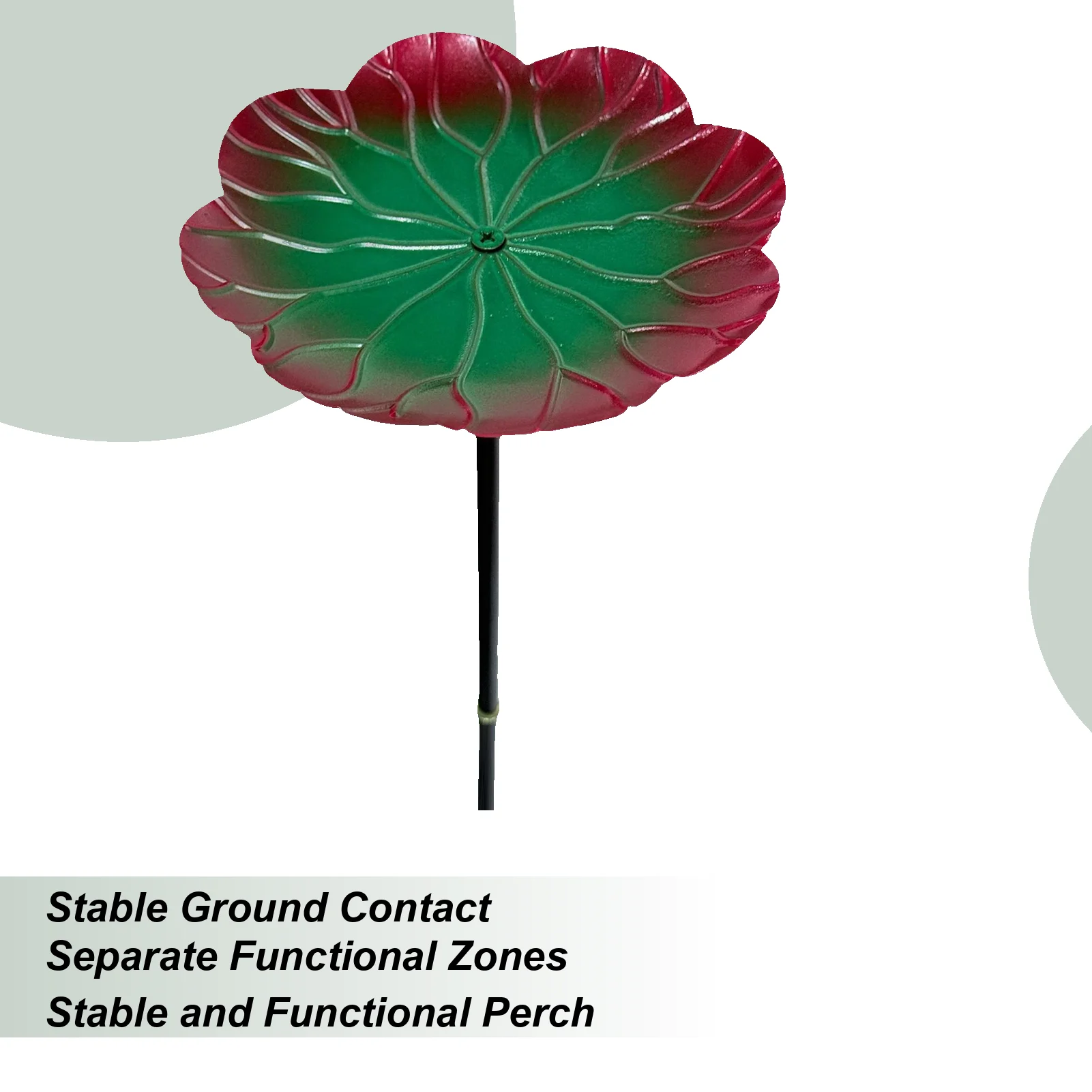 

Bird Bath Standing Bird Bath Iron Water Feeder Feeding Bowl With 3-Pronged Base For Outside Decor Yard Landscape Balcony Park