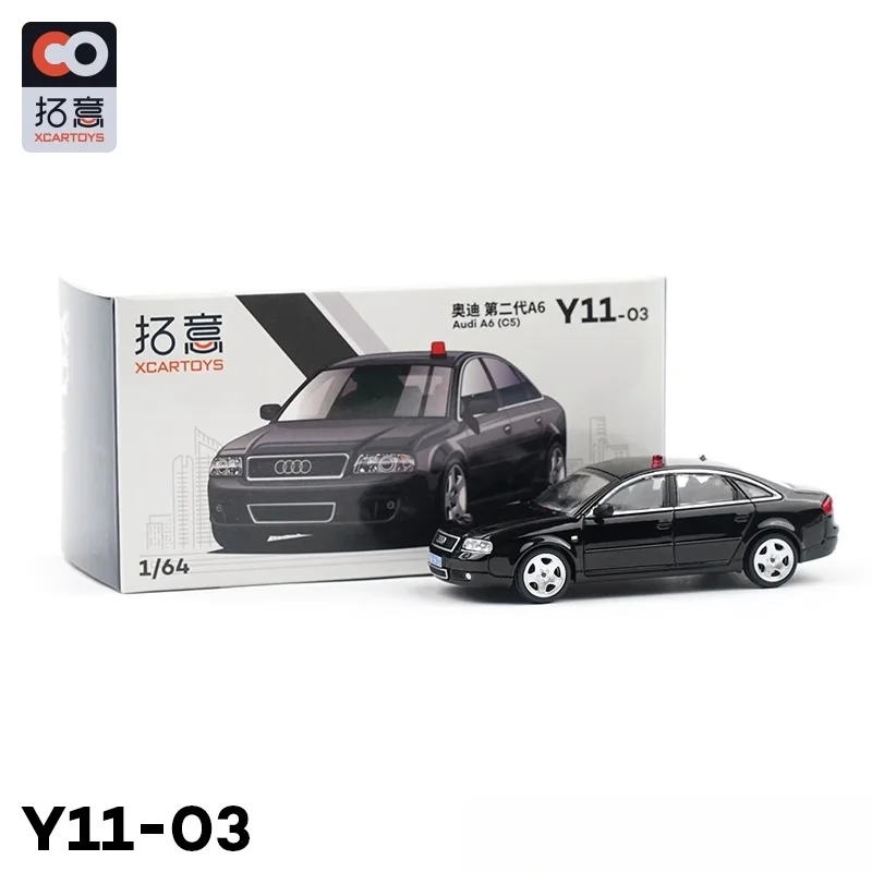 XCARTOYS 1/64 Audi A6 C5 Guard black diecast alloy model, children's collection of decorative toys, for children's holiday gifts