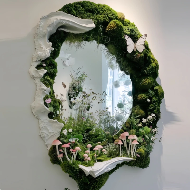 Mirror decoration, micro-landscape full-body mirror, photo green plants and beautiful Chen sets
