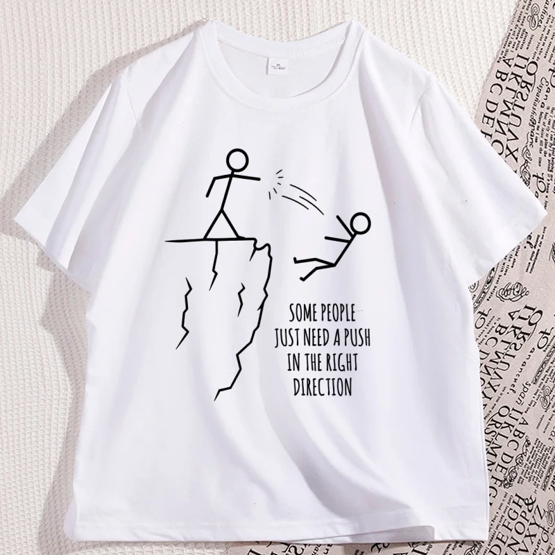 Some people only need a correct direction for T-shirts interesting satirical shirt patterns humorous short sleevesand streetwear
