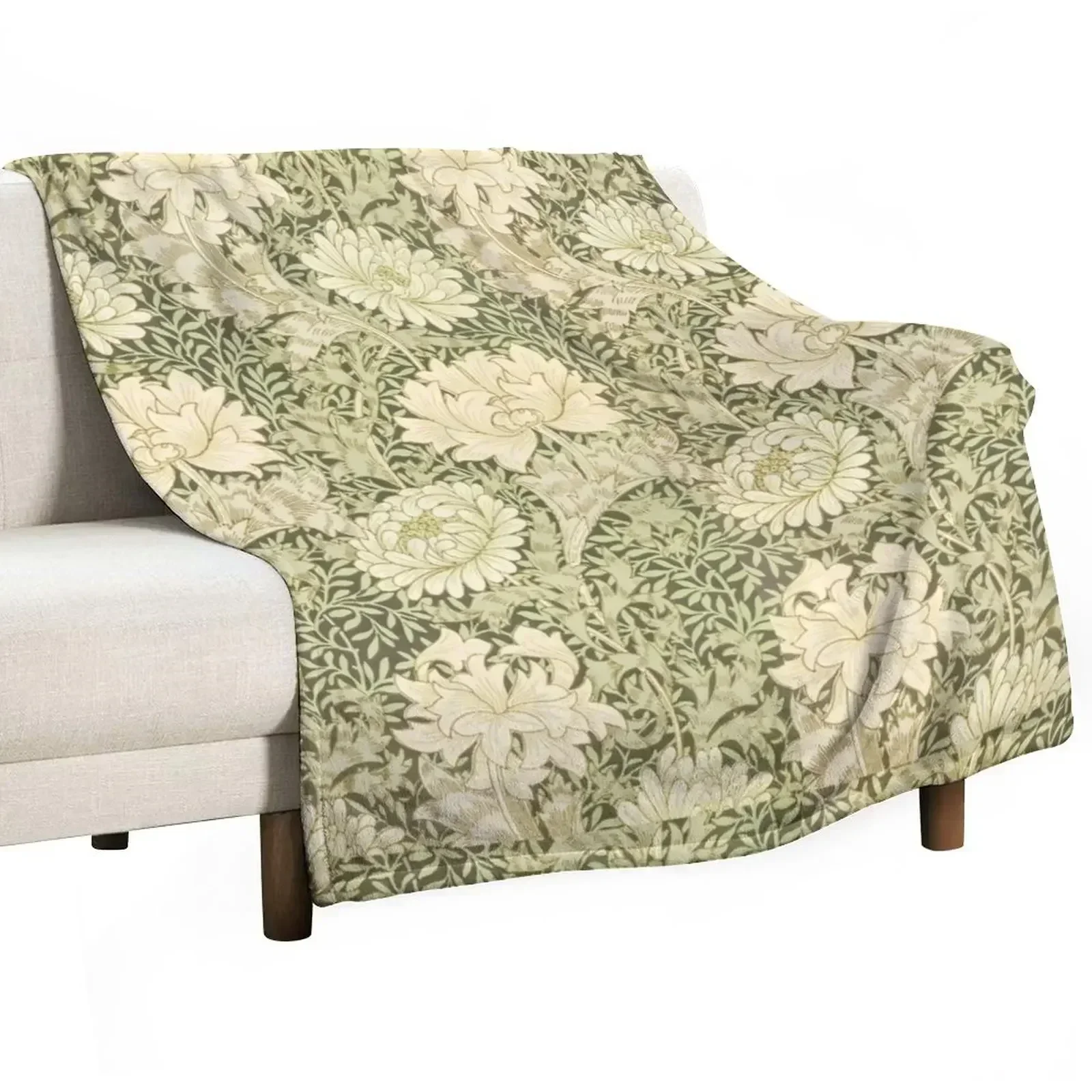 

Chrysanthemum Vintage by William Morris Throw Blanket Soft Blankets For Bed Hair Blankets