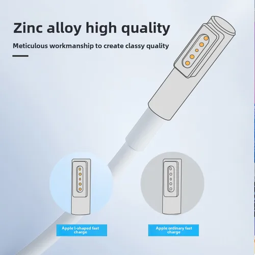 Imagen 2 del producto Cable de carga rápida tipo C a Magsafe 1 macbook Cabeza L magnética para MacBook Air / Pro 65W 100W