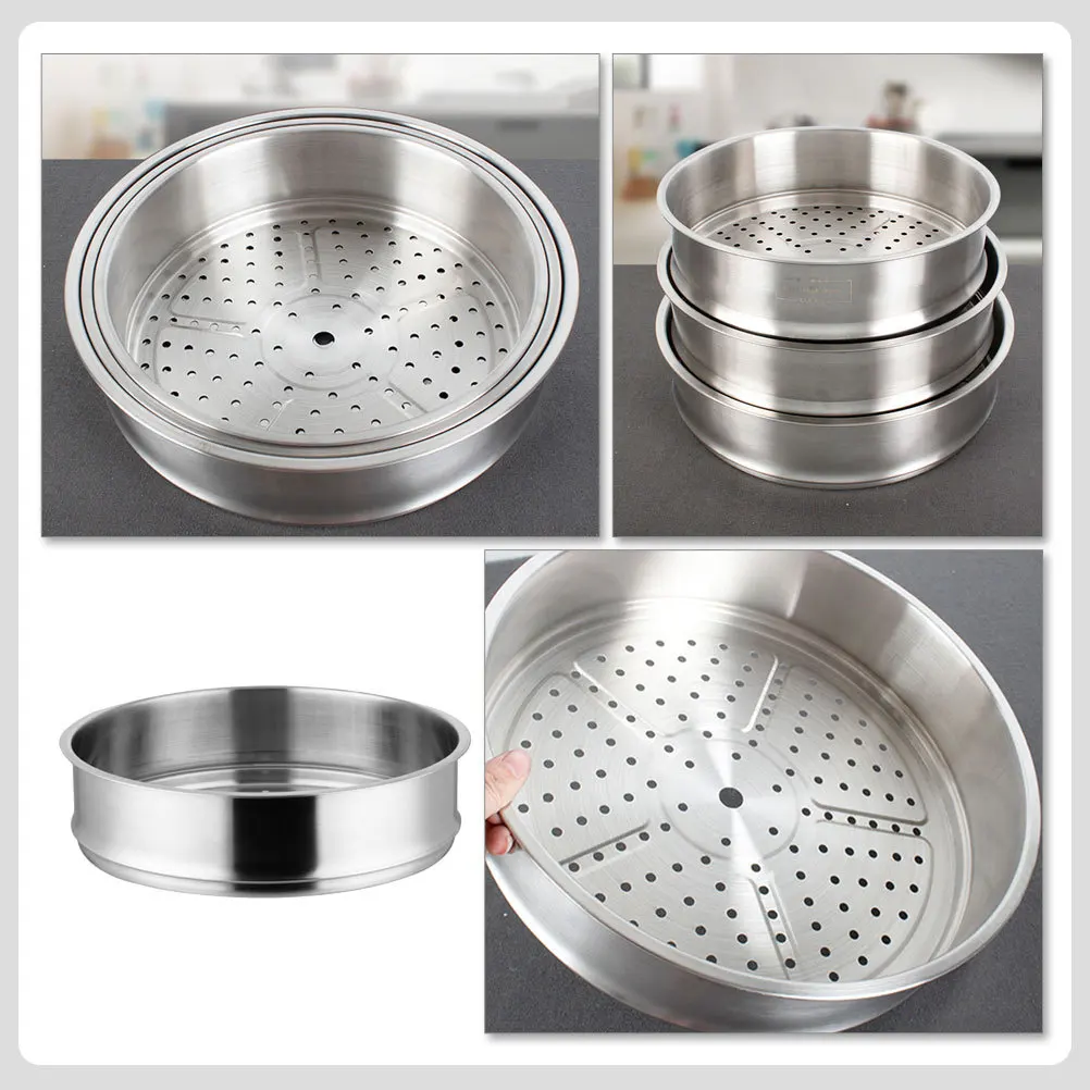 

Stainless Steel Steaming Basket 28Cm Heavy Duty Kitchen Steamer Grid For Rice Cooker Buns Food Steamer Multi-Function