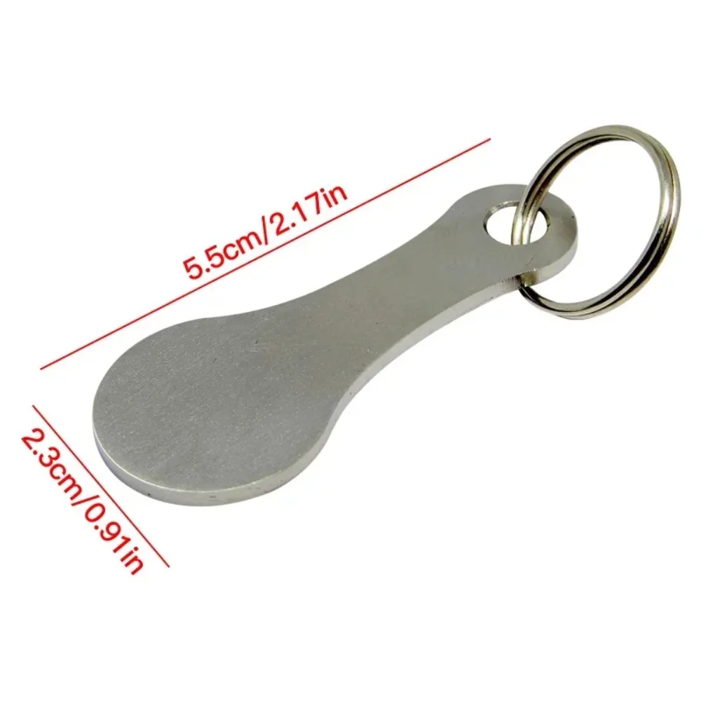 3/1pcs Shopping Cart Token Hard Portable Key Ring Metallic Stainless Steel Keychain for Key Hook Practical Daily Use Accessories
