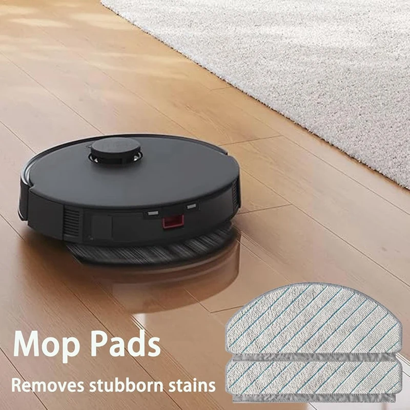 AU-Accessories For Yeedi C12 Pro Plus C12 Plus,1 Main Brush,6 Side Brushes,4 Mop Cloth Pads,4 Hepa Filters,1 Cleaning Brush