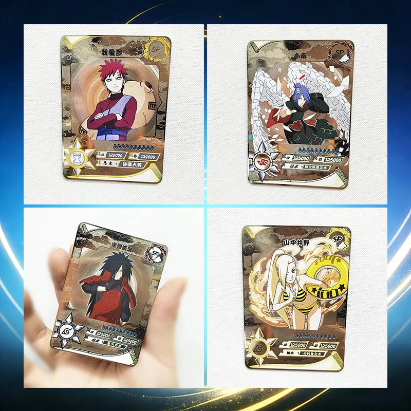 Japanese Anime Naruto Diy Homemade SP Cards Metal Cards Characters Gaara Konan Uchiha Madara Yamanaka Ino Collection Cards