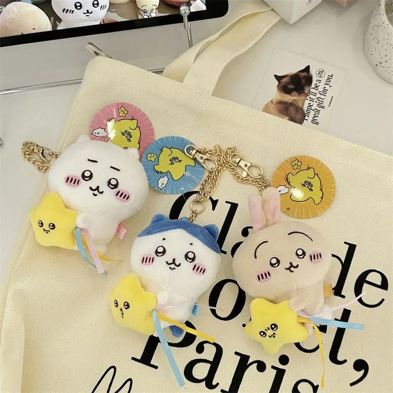 Japanese Chiikawa Hachiware Usagi Kurumi Plush Doll Keychain Pendant Cartoon Trendy Toy Gift Kawaii Cute for Kids Girls Boys - view 3