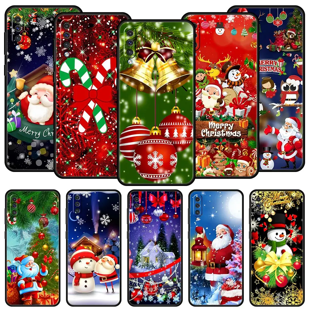 Christmas New Year Cartoon Phone Case For Samsung A54 A34 A14 A04 A72 A52 A70 A50 A12 A22 A32 5G A20e A30 A02 A10 A20s A40 Cover