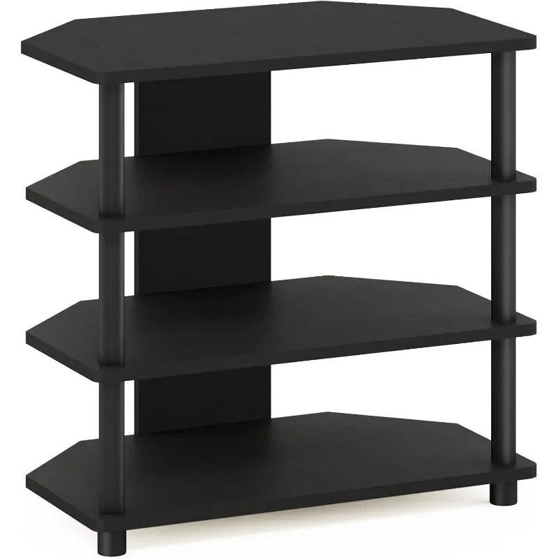 4-Tier Petite Entertainment Center / TV Stand / TV Unit / TV Desk, Blackwood