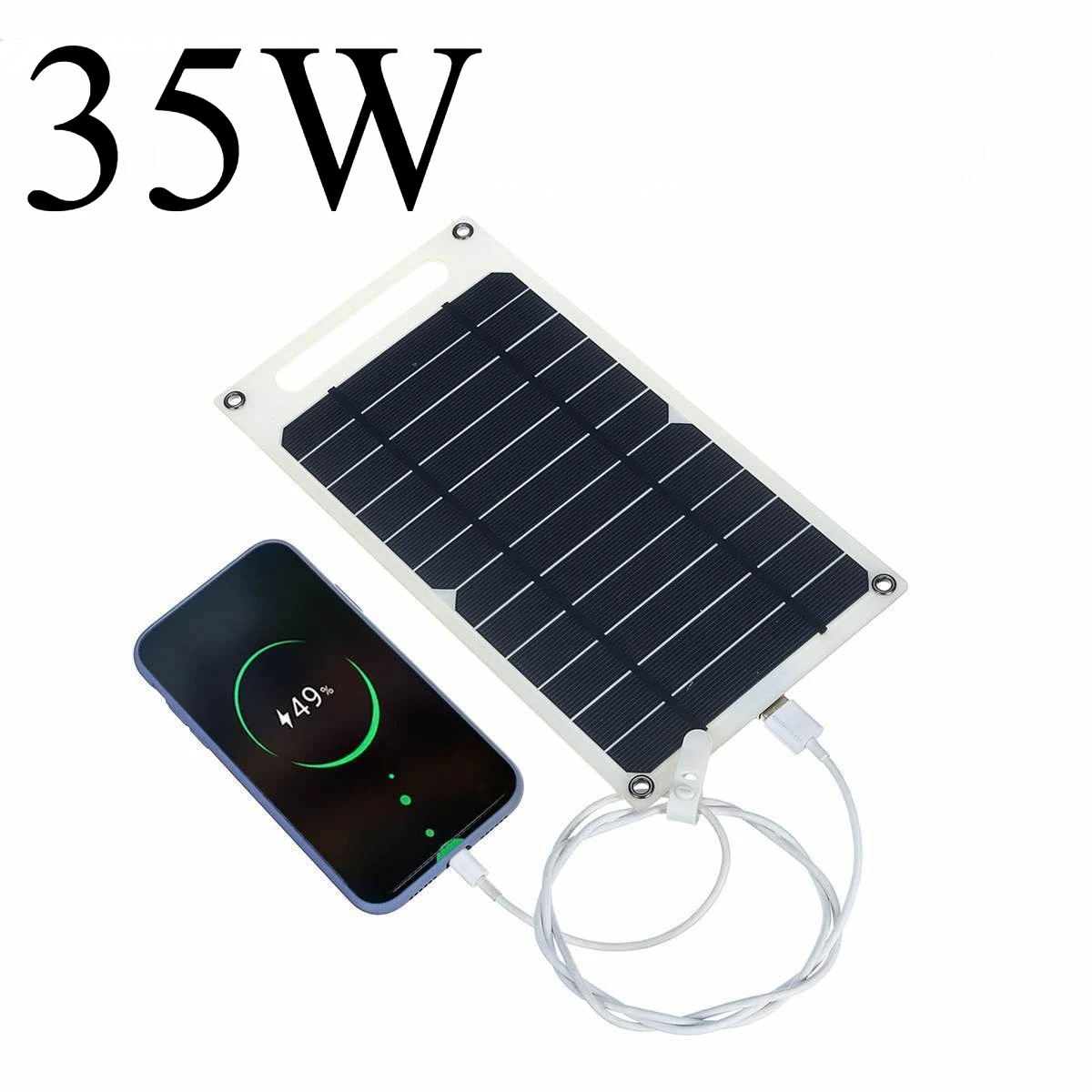 Panel Solar Portatil Impermeable Cargador Solar USB 5V Fuente De Energia Para Exteriores Camping Senderismo Carga De Celulares Y Pequenos Dispositivos Electronicos