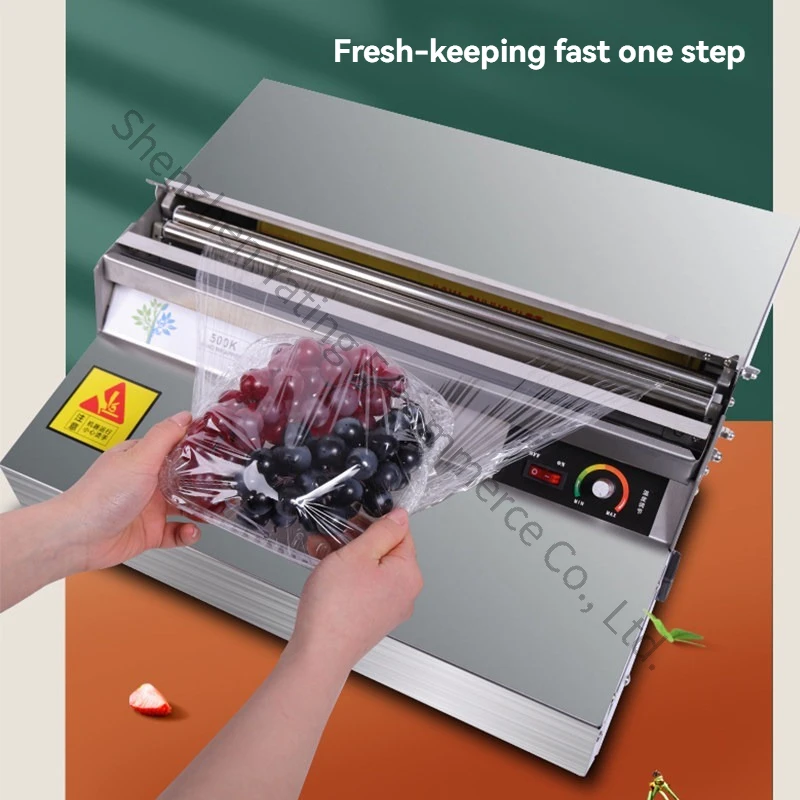 Baler Plastic Wrap Packaging Machine Fruit Sealing Vegetable Supermarket Commercial Takeaway Automatic 45cm Large Roll Binding