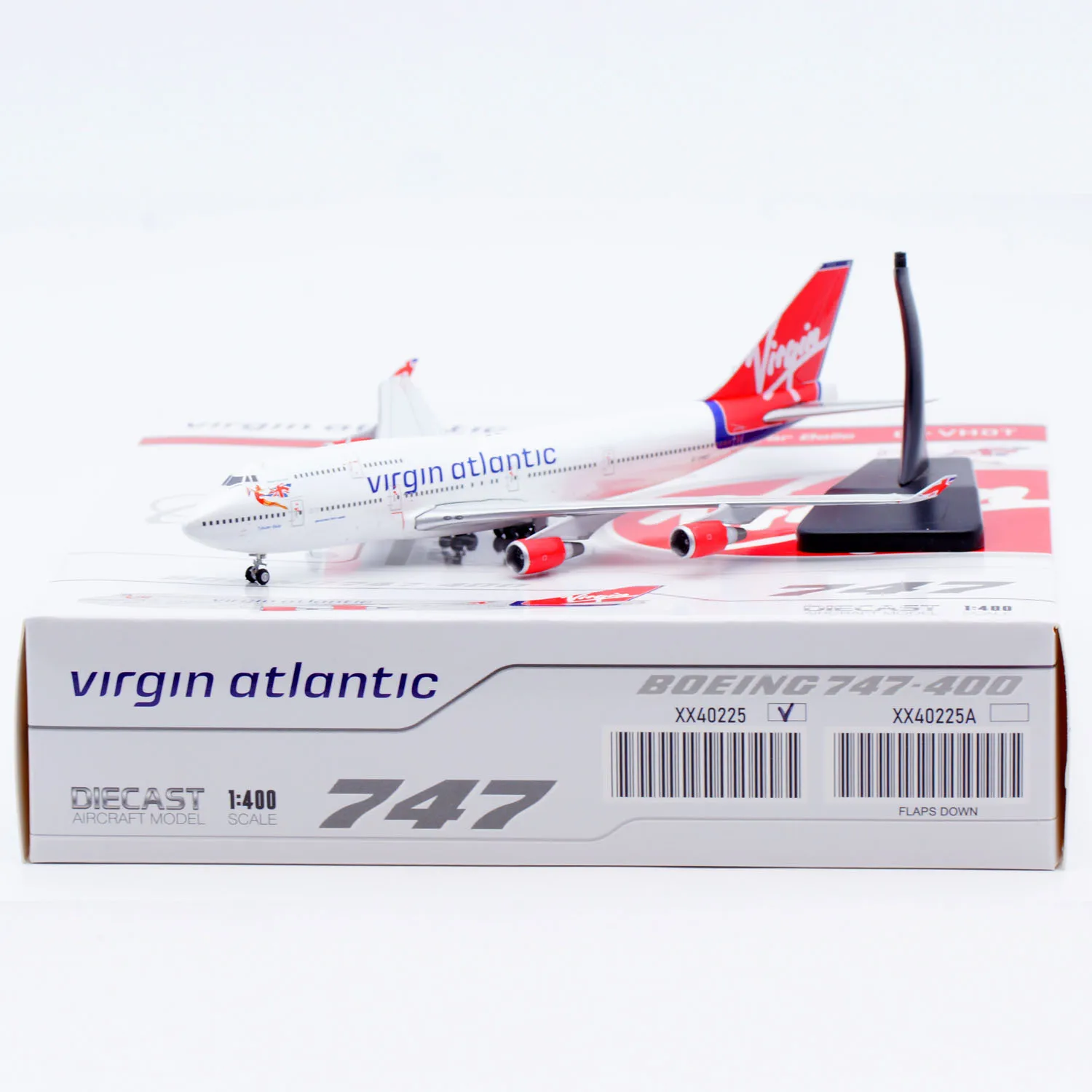 

XX40225 Alloy Collectible Plane Gift JC Wings 1:400 Virgin Atlantic Boeing B747-400 Diecast Aircraft Jet Model G-VHOT