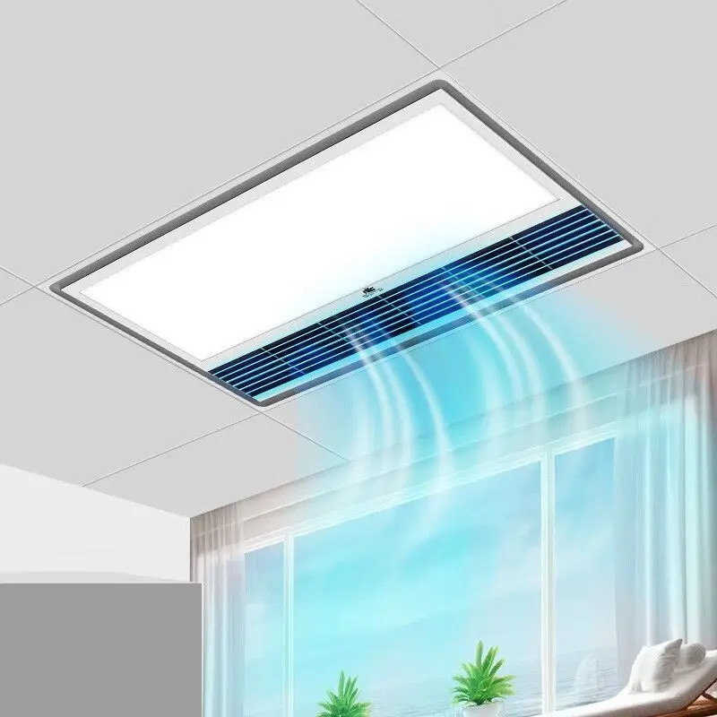 Nova ventilação ultra-grande angular cozinha ultra-fino teto do banheiro iluminação de tela grande resfriamento integrado multi-função
