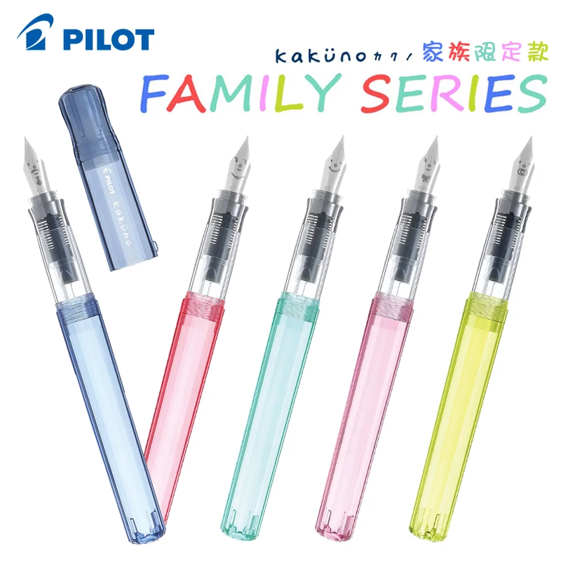 

Japan Pilot Kakuno Fountain Pen,Colorful Transparent Happy Face Pen Family Limited Children's Practice Calligraphy перьеваяPучкa