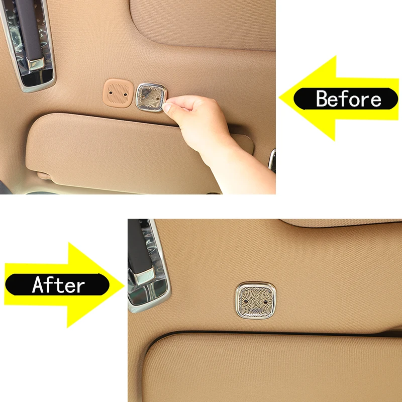 لاند روفر رينج روفر سبورت فوغ L460 2023 الفولاذ المقاوم للصدأ سقف السيارة المتكلم الديكور غطاء ملصقات اكسسوارات السيارات #2