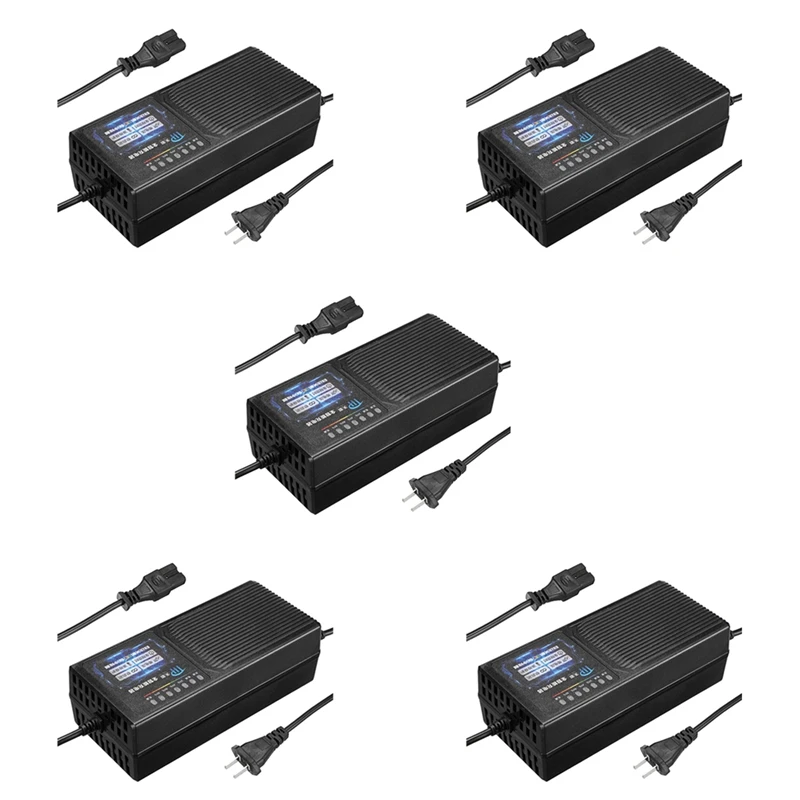 

5X 48V 20AH Electric Vehicle Charger With 7 Light Power Display Current Leakage Protection Lead Acid Charger