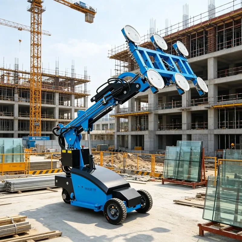 Electric Robotic Glass Lifter Customized Intelligent Vacuum Suction Installation System for Window Door Projects