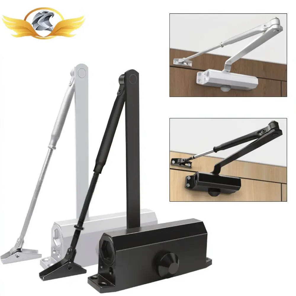 Adjustable Hydraulic Door Closer Automatic Buffer For Fire Rated Doors Modern Simple Style Durable Metal Security Tool