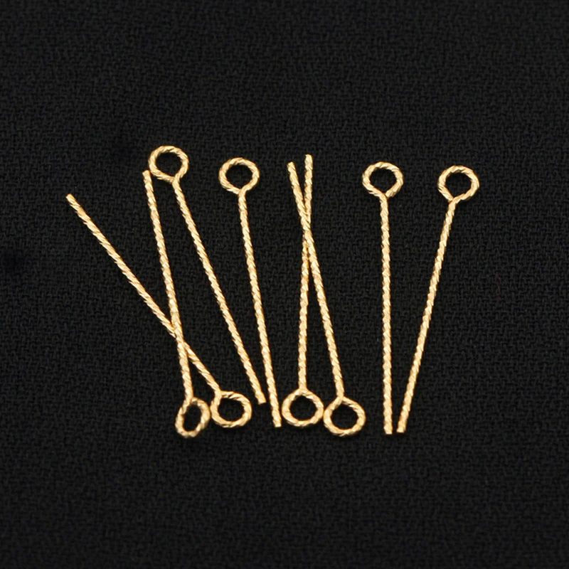 Real 14K Gold Filled Sparkle Eye Pins Wholesale for DIY Earring Making Jewelry Findings Hypoallergenic Jewelry Accessory