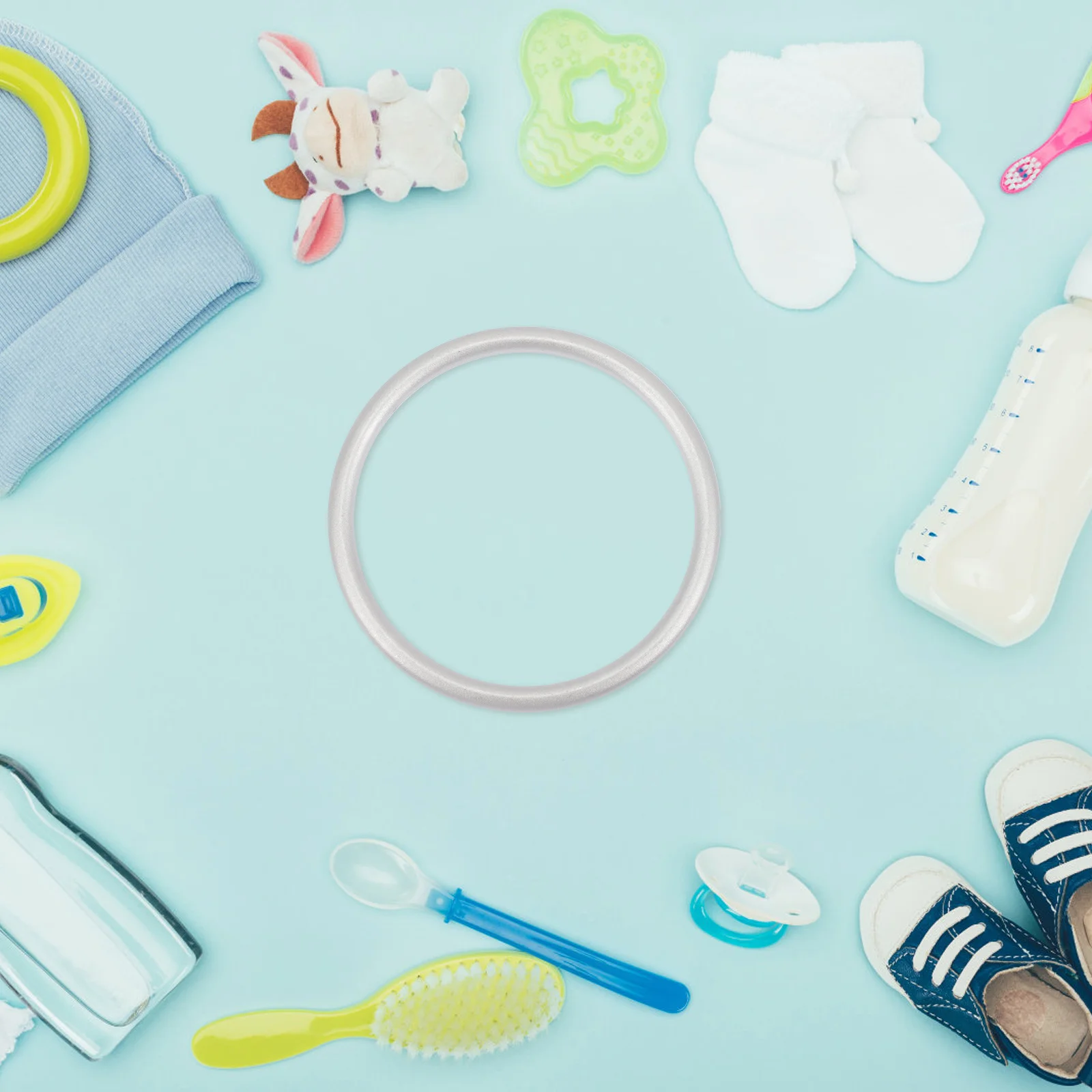 2 قطعة حلقة الناقل التفاف الألومنيوم الطفل الرافعة كليب آمنة سهلة التركيب لحديثي الولادة الرضع في الهواء الطلق السفر مريحة حر اليدين #1