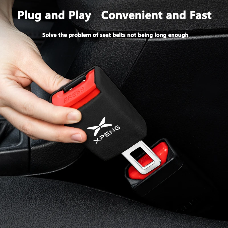 

New Car Suede Safety Belt Buckle Extension Thick Plug Extender For Xiaopeng Xpeng G9 G6 P7 P7i G3 Car Accessorie