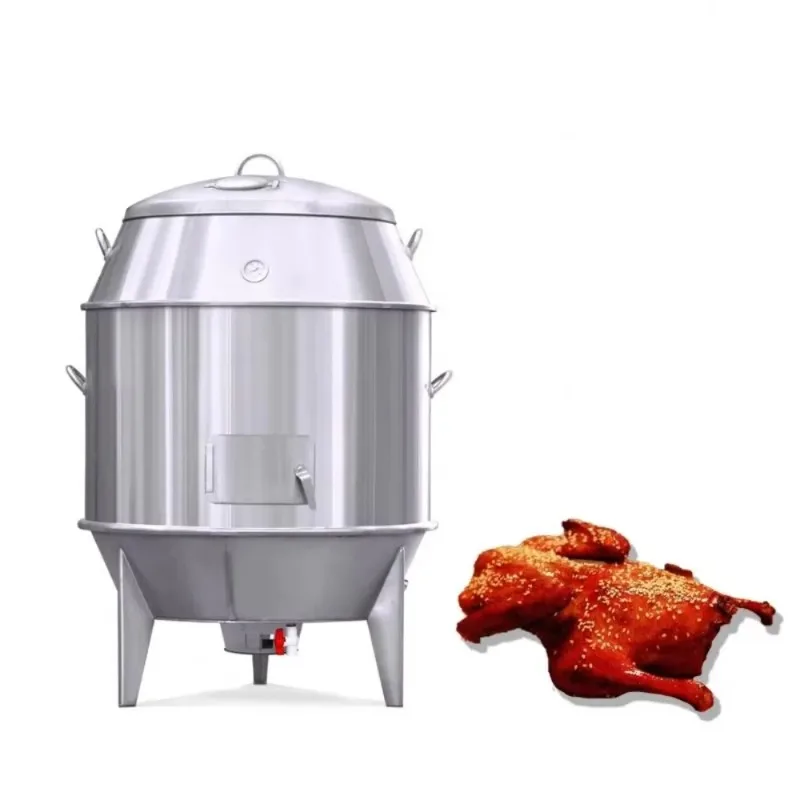 Commercial Double-Layer Charcoal Roast Duck Oven 80/90cm for Goose Chicken Stainless Steel Energy Saving Multifunctional