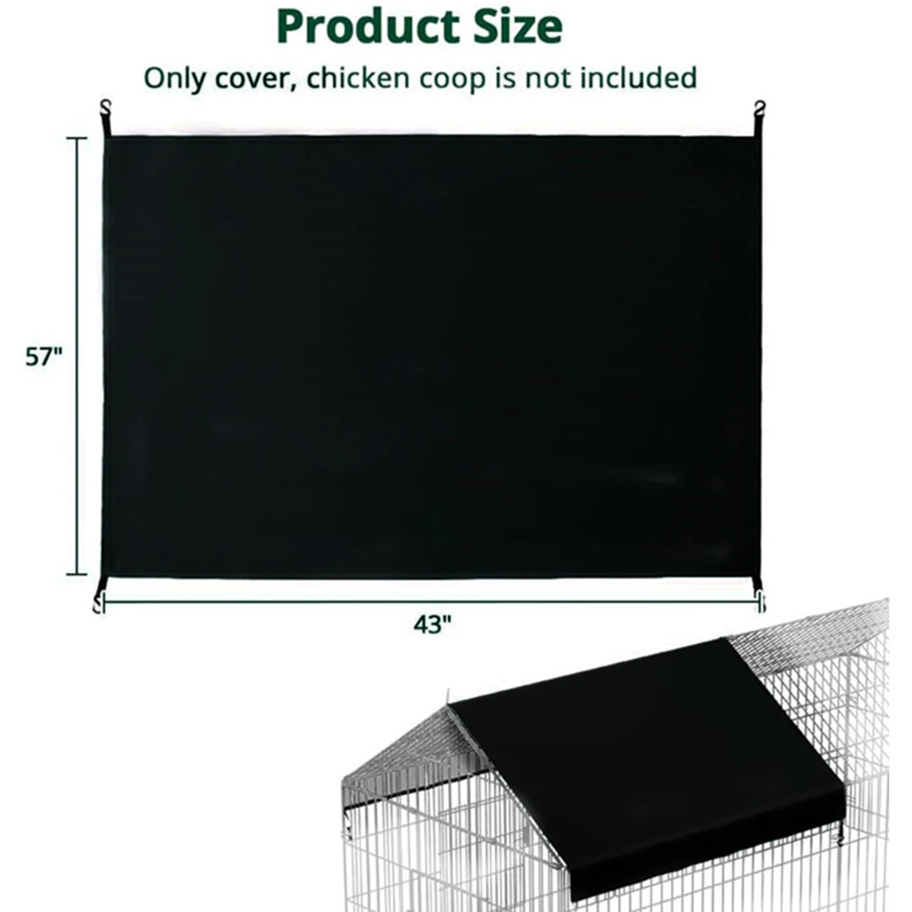 The Protection For Large Sized waterproof chicken coop cover made from oxford fabric measuring at 57 by 43 inches