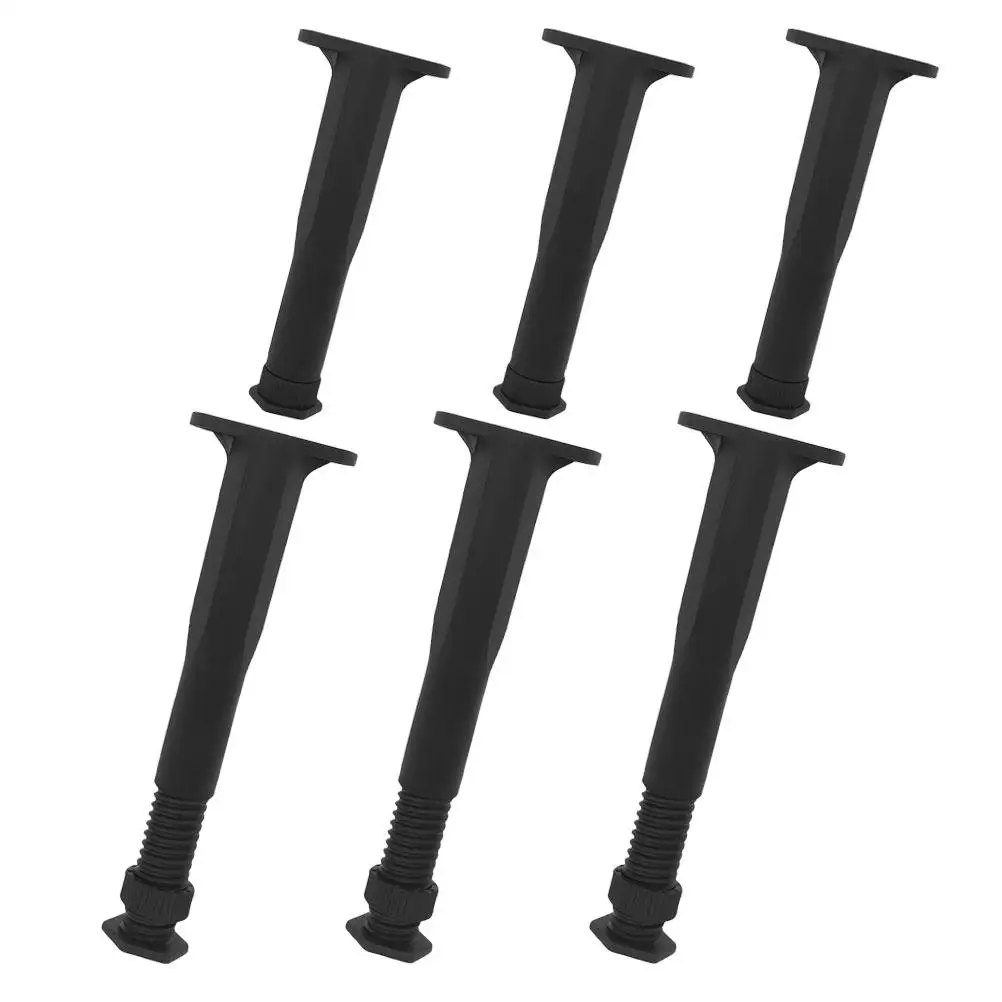 

6 Pcs Bed Frame Support Legs Plastic Adjustable Height Furniture Feet Replacement Hardware Bed Base Stabilizer