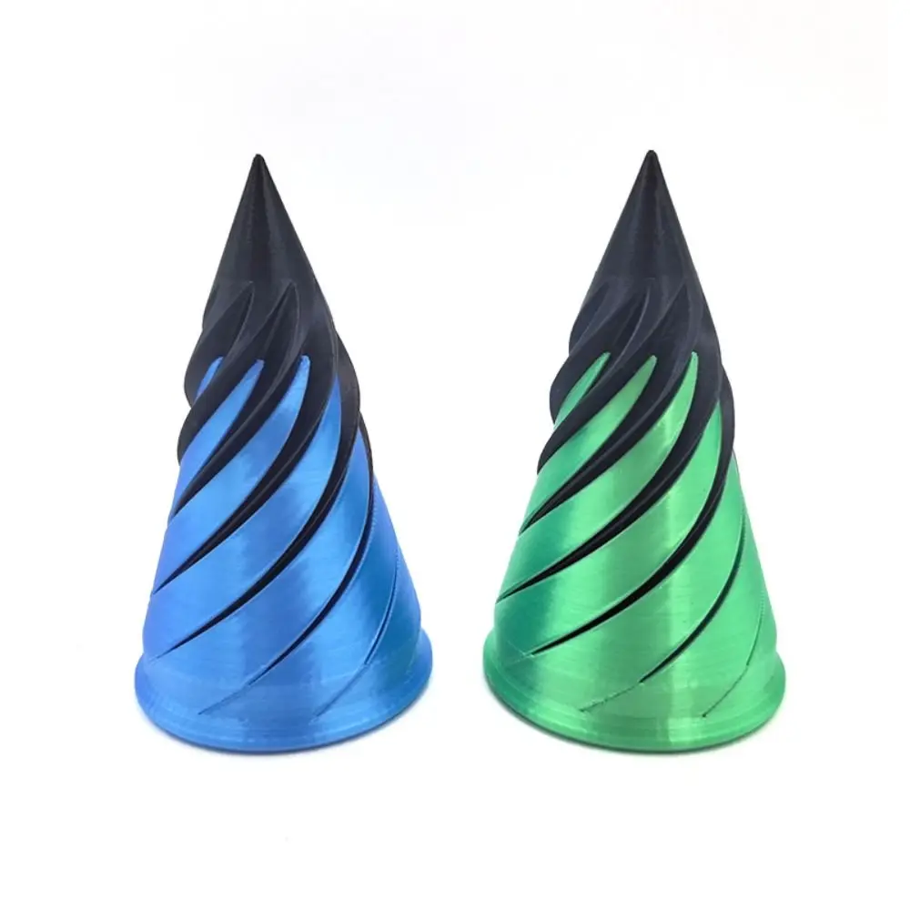 Passthrough Sculpture 3D Printed Spiral Cone Toy Vortex Thread Through Helix Screw Fidget Toy Decorative Ornaments