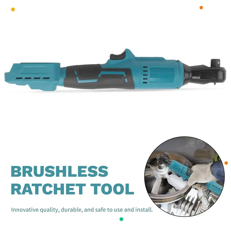 130Nm Electric Ratchet Wrench 1/2Inch Right Angle Ratchet For 18V Battery Hand Tools Wrench 800R/Min-[A04I Tools]