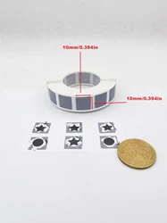 1000 pz/rotolo 10x10mm piccolo squre grigio gratta e vinci adesivo per la carta vincente, gioco di carte gratta e vinci ricarica produzione di carte