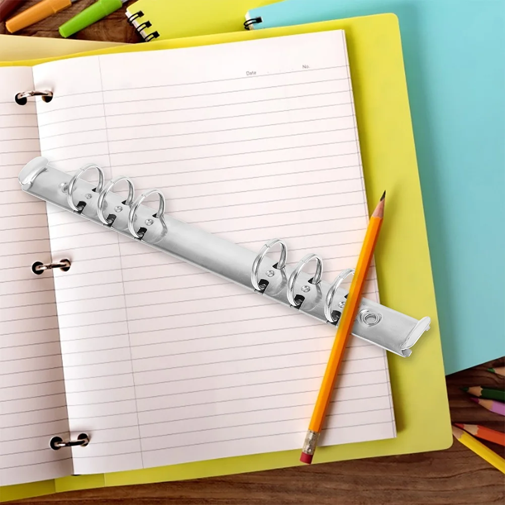 5 قطعة 6-حلقة الموثق آلية معدنية فضفاضة ورقة دفتر ملزمة عدة لسجل القصاصات DIY بها بنفسك اكسسوارات مكتب المدرسة استخدام