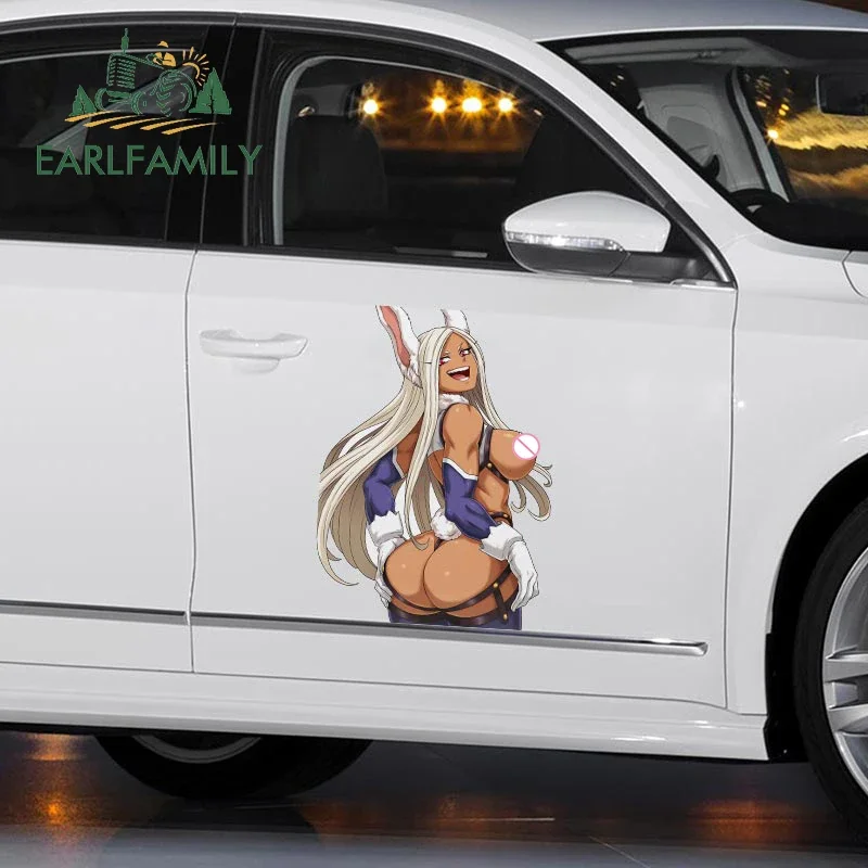 

EARLFAMILY 43 см x 31,6 см для Miruko Сексуальная задница забавная Автомобильная наклейка с зернистой окклюзией царапины Hentai автомобильные наклейки